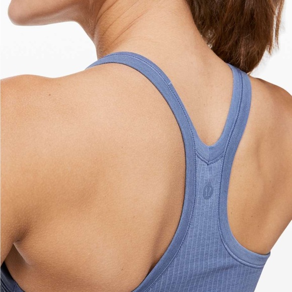 NWOT Lululemon Ebb To Street Tank, Oasis Blue, Size 10 - Picture 3 of 8